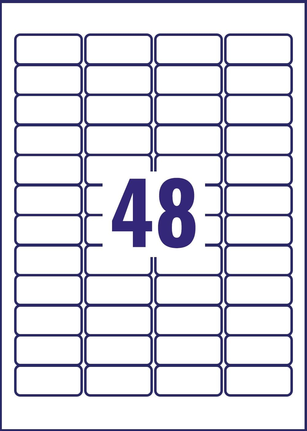 Avery L6113-20 Extra-Strong Adhesive Anti Tamper Security Labels, 48 Labels Per A4 Sheet, White
