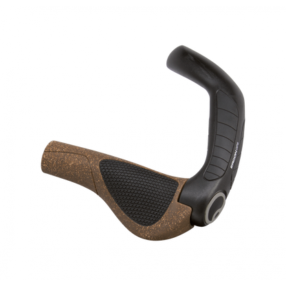 Ergon - GP5 Ergonomische Lock-on Fahrradgriffe mit extra-langem Bar-End | Regular kompatibel | Für Touring & Trekking Bikes | Large | Biokork