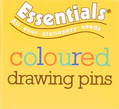 Whitecroft Essentials 26151 Value 9.5mm Drawing Pin - Assorted Colour (Pack of 50