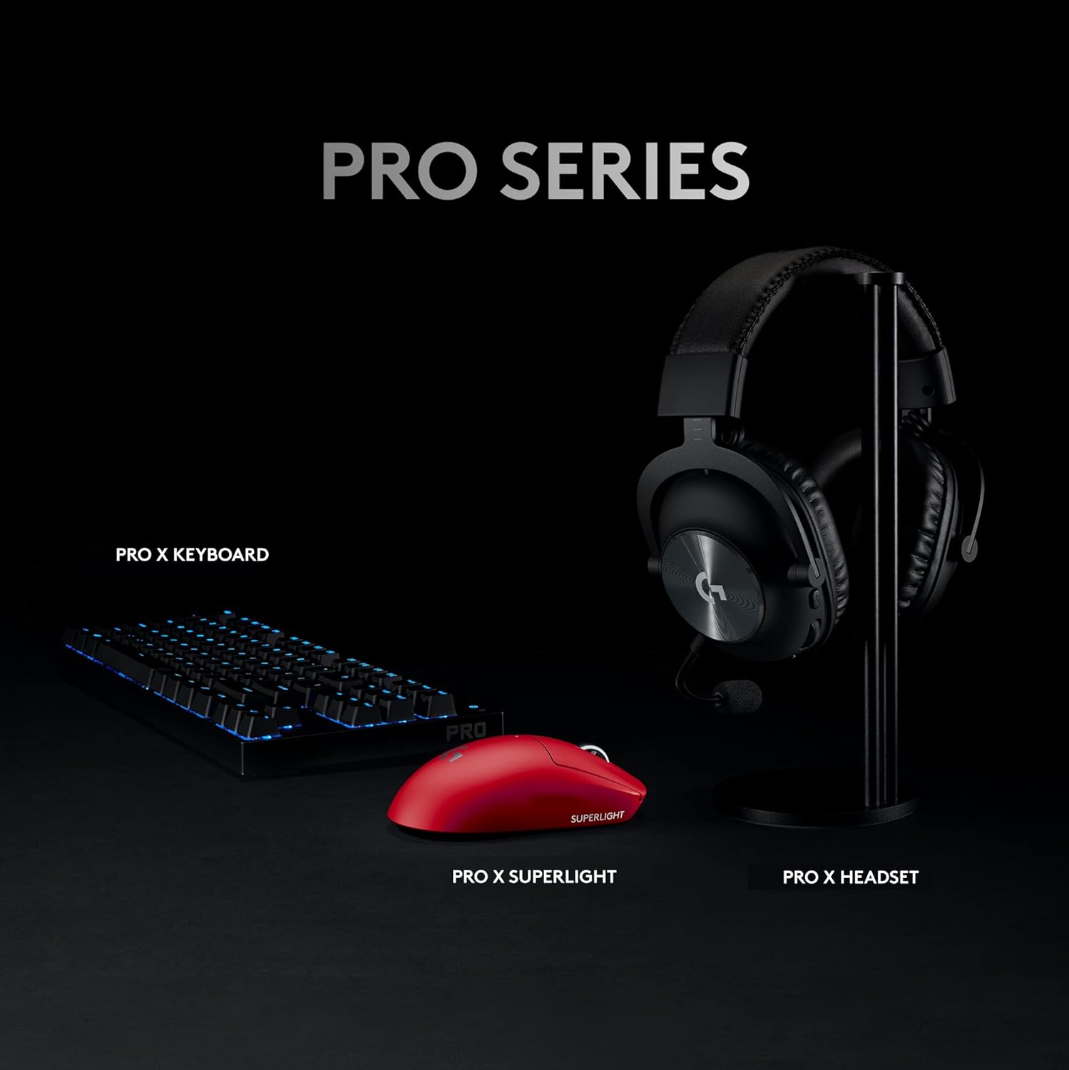 Logitech G PRO X SUPERLIGHT Wireless Gaming Mouse, HERO 25K Sensor, Ultra-light with 63g, 5 Programmable Buttons, 70 hours Battery Life, Zero Additive PTFE Feet, PC/Mac - EWR - Red Gamer Mouse Mouse Red