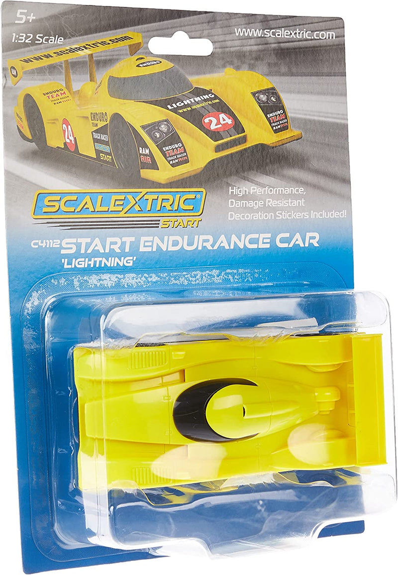 Scalextric Cars - C4112 Start Endurance Car Lightning - Toy Slot Car for use with Scalextric Race Tracks or Set - Small Kids Gift Ideas for Boy/Girl Ages 5+, Scalextric Accessories