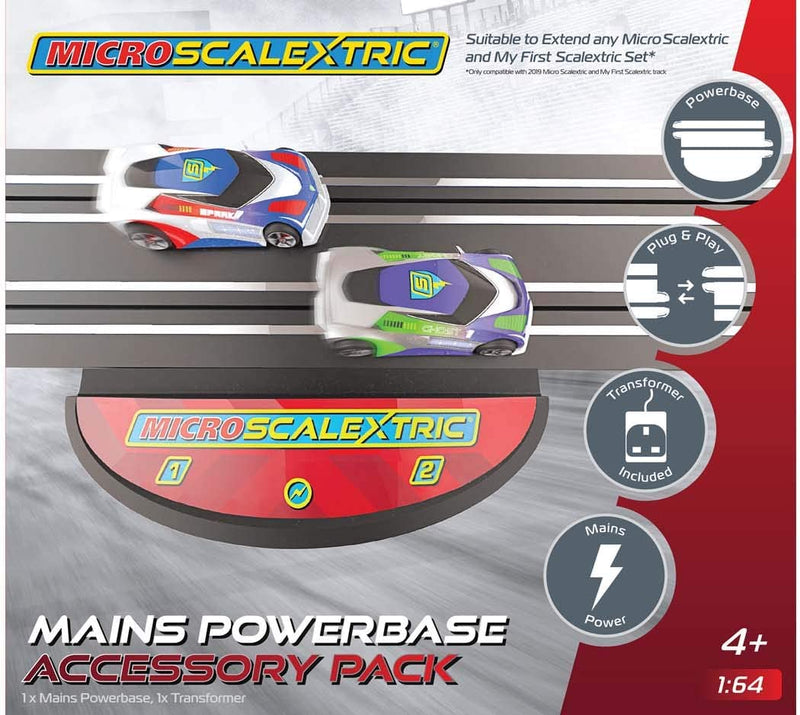Micro Scalextric Mains Powered Track Piece UK Plug