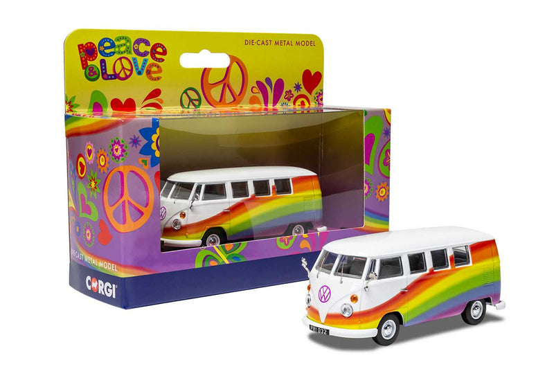 Corgi Volkswagen Campervan - Peace Love and Rainbows