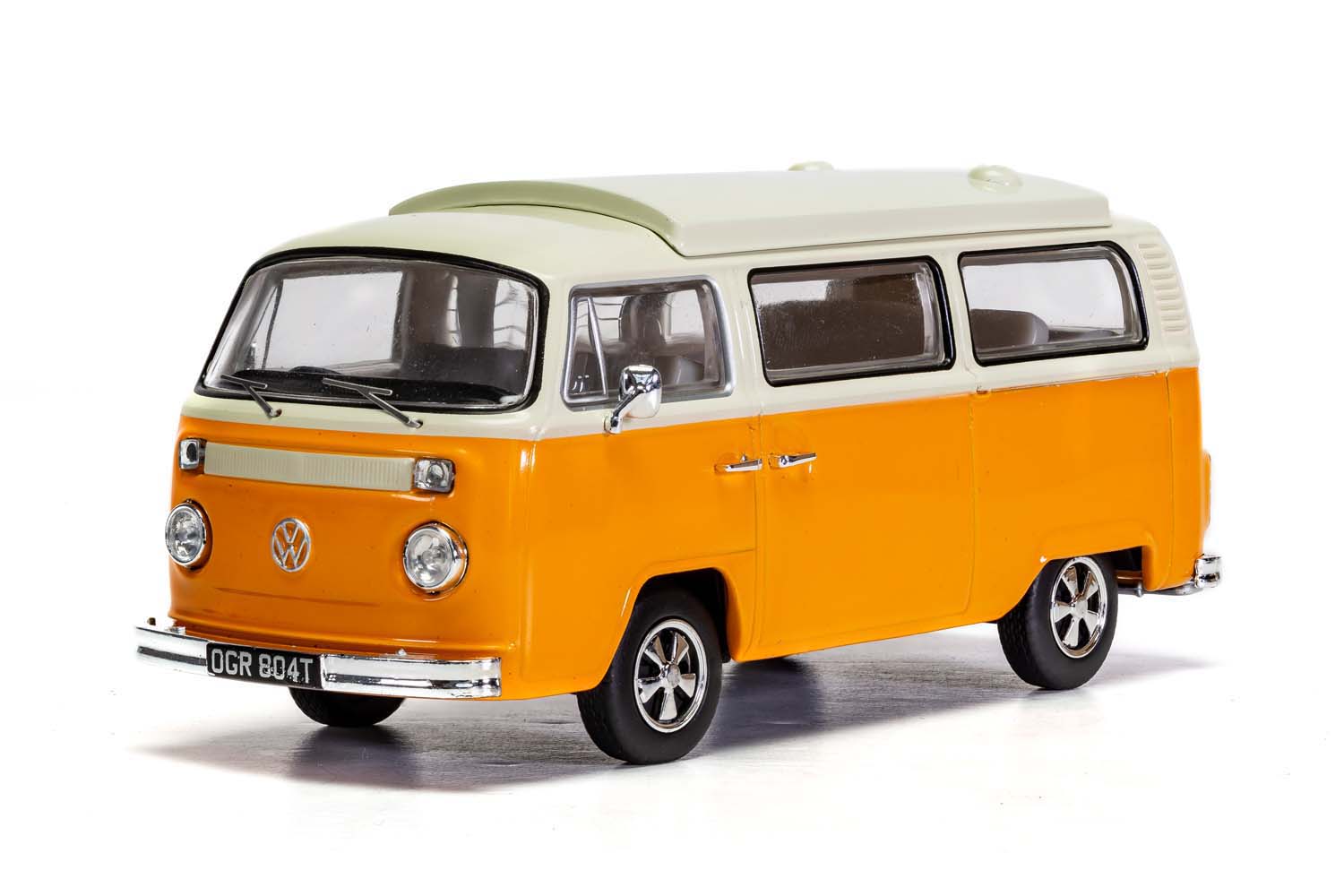 Volkswagen Typ 2, Erkerfenster, Devon „New Moonraker“, Gelb/Weiß (Marino Yellow/Pastel White