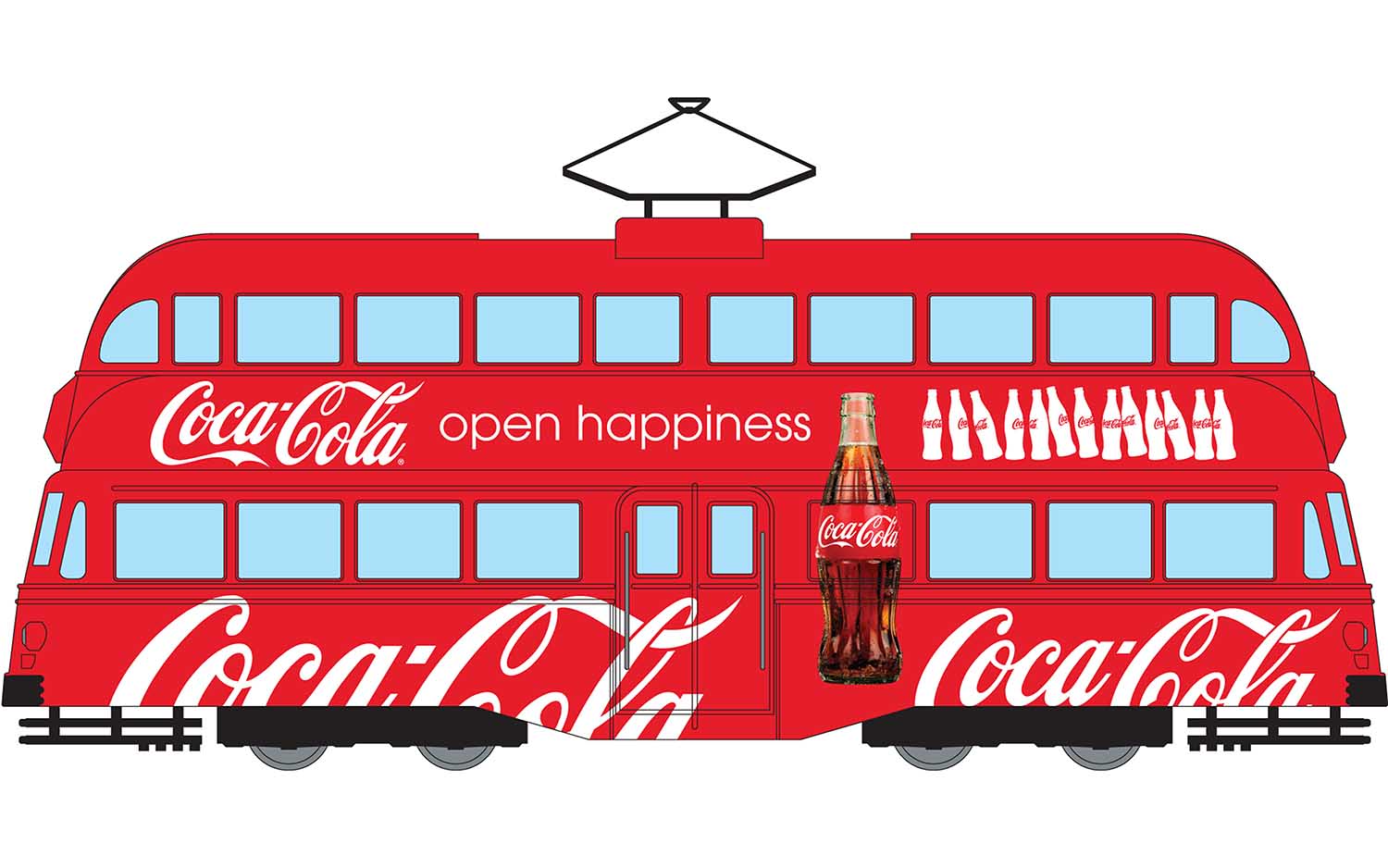 Corgi Coca Cola Double Decker Tram - Open Happiness