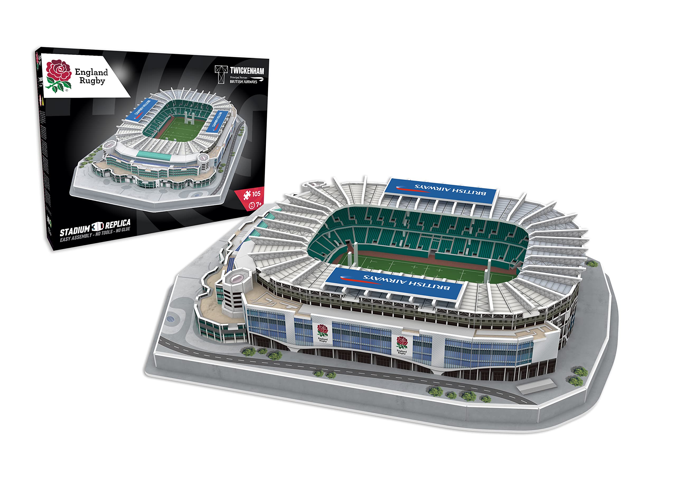 Pro Lion 3D Jigsaw Puzzle of Twickenham Stadium - 105 Pieces | Home of English Rugby | England Rugby Puzzle Gifts for Adults & Kids Aged 8 & Up | Games for Creative Fans