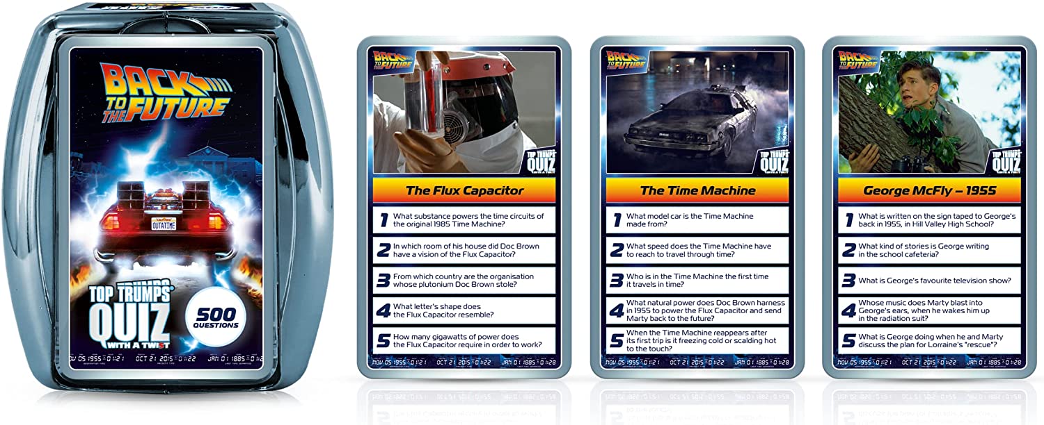Top Trumps WM02697-EN1-6 Quiz, Trivia Game Based on The Classic Back to The Future Movie, for Ages 12 and Up Card