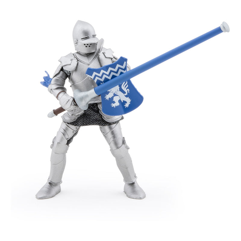 PAPO Fantasy World Lion Knight with Spear Toy Figure, Silver/Blue (39760)