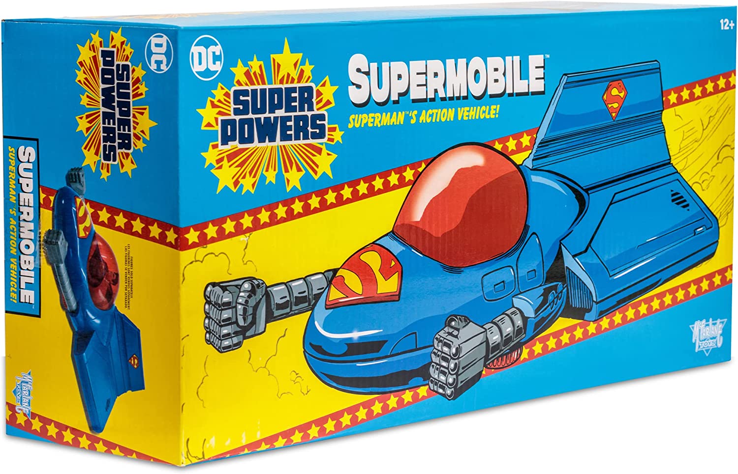 McFarlane Toys, DC Multiverse, 5-inch DC Super Powers Supermobile Action Figure Vehicle Compatible with 5-inch Figures, Collectible DC Retro 1980’s Super Powers Line Figure – Ages 12+