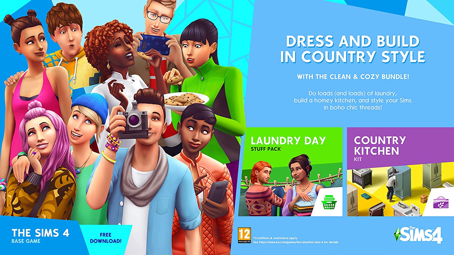 The Sims 4 Clean & Cozy Starter Bundle | PC/Mac | VideoGame | English Windows/MAC Clean & Cozy Starter Bundle