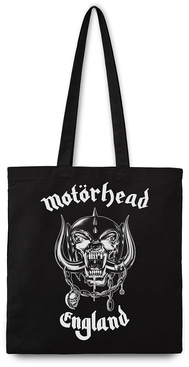 Motörhead England Unisex Backpack Shoulder Bag Black-White, Black-White, Standard