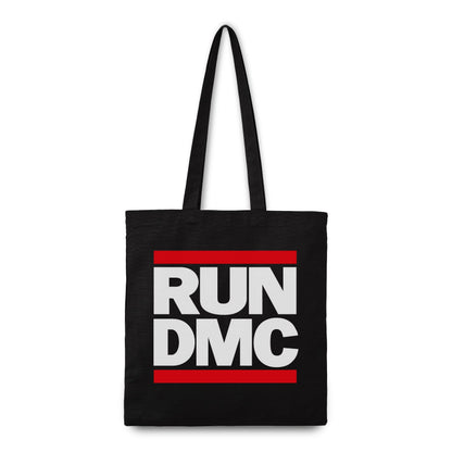 Rocksax Run DMC Bolsa de Mano – Run DMC, Black, Estándar, Lona Pesada Hecha de Material Reciclado de Comercio Justo