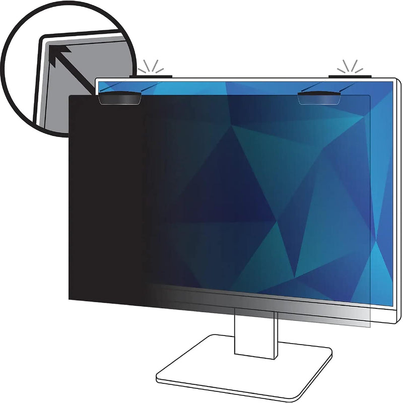 3M - Display Privacy Filter - Removable - Magnetic - 24``