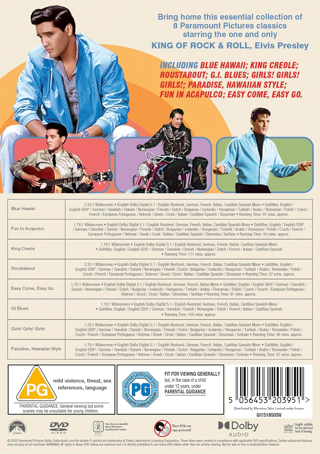 Elvis 8-movie Collection Lights! Camera! Elvis! Collection