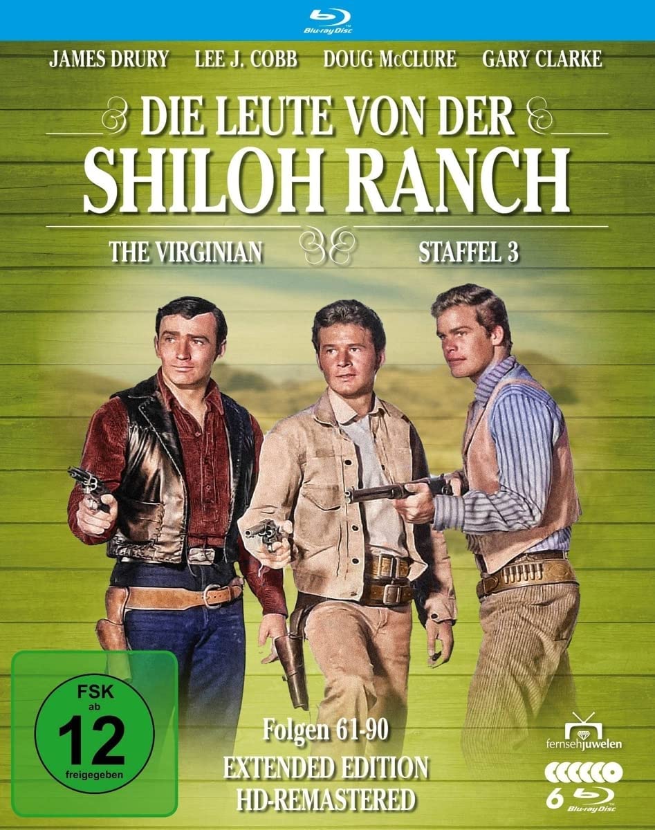 Die Leute von der Shiloh Ranch - Staffel 3 (HD-Remastered) (The Virginian: Extended Edition) (Fernsehjuwelen) (6 Blu-rays
