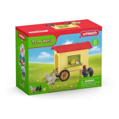 SCHLEICH 42572 Hühnerstall, für Kinder ab 3+ Jahren, Farm World - Spielset & 42501 Spielspaß für niedliche Katzen, für Kinder ab 3+ Jahren, Farm World - Spielset