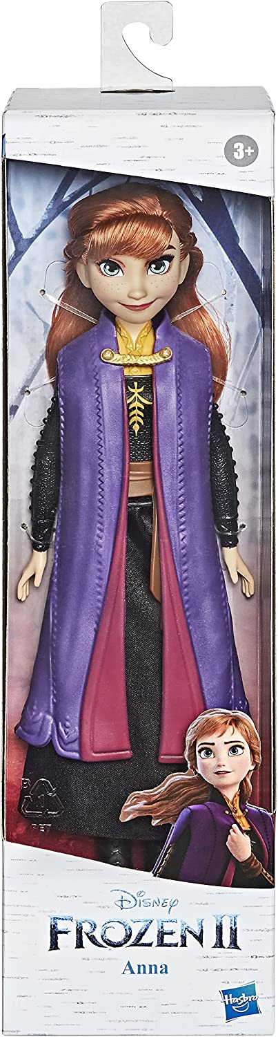 Disney Frozen 2 Anna Fashion Doll with Long Red Hair Skirt Shoes Toy Inspired by Frozen 2