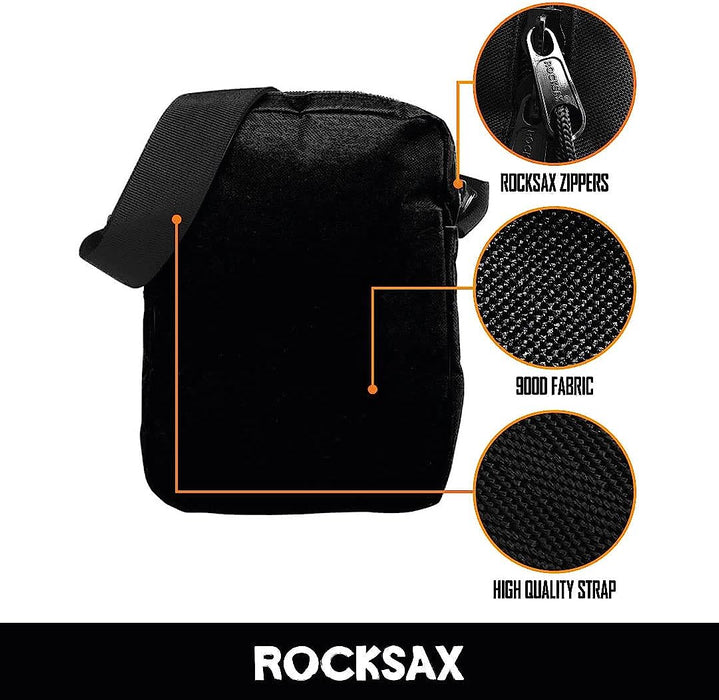 Rocksax Crossbody Bag Black Sabbath Never Day Die Messenger Bag 21cm x 16cm x 5.5cm – Officially Licensed Merchandise