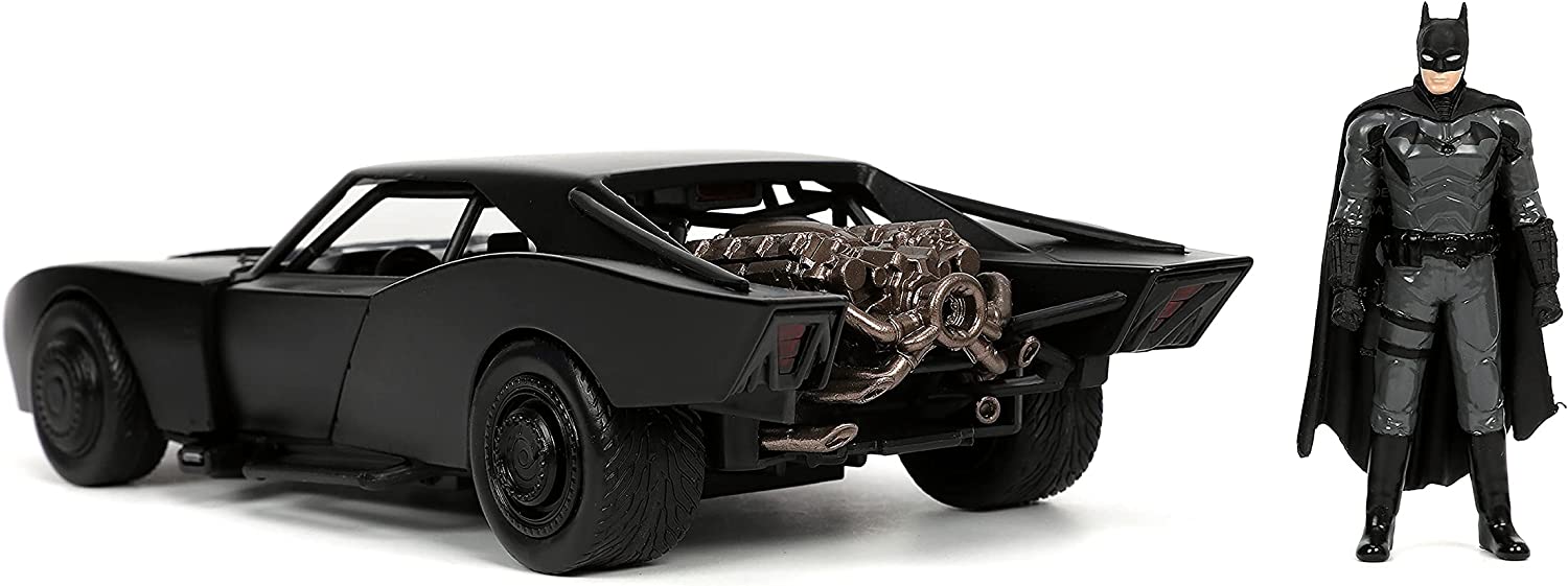Jada Toys The Batman - Batmóvil coche metal, escala 1:24, con figura de metal, coleccionismo, color negro (253215010)