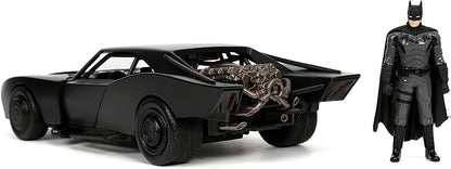 Jada Toys The Batman - Batmóvil coche metal, escala 1:24, con figura de metal, coleccionismo, color negro (253215010)
