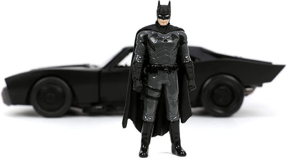 Jada Toys The Batman - Batmóvil coche metal, escala 1:24, con figura de metal, coleccionismo, color negro (253215010)