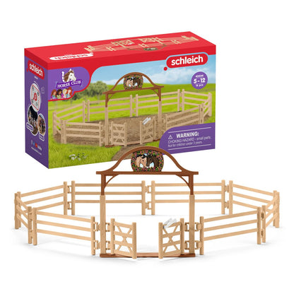 SCHLEICH 42434n Paddock with entry gate Horse Club Toy Playset Accessory for children aged 5-12 Years Updated packaging