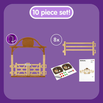 SCHLEICH 42434n Paddock with entry gate Horse Club Toy Playset Accessory for children aged 5-12 Years Updated packaging