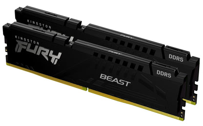 Kingston FURY Beast DDR5 64GB (2x32GB) 5200MT/s DDR5 CL40 DIMM Desktop Gaming Memory Kit of 2 - KF552C40BBK2-64 64GB Kit of 2 5200MT/s Intel XMP