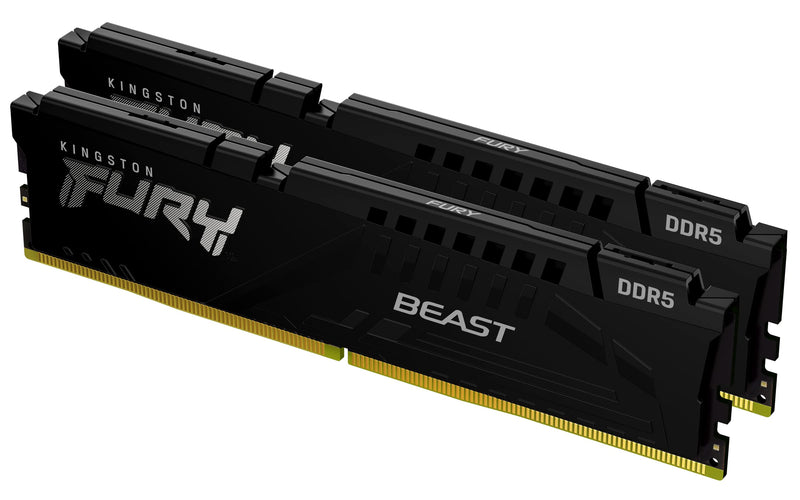 Kingston FURY Beast DDR5 64GB (2x32GB) 5200MT/s DDR5 CL40 DIMM Desktop Gaming Memory Kit of 2 - KF552C40BBK2-64 64GB Kit of 2 5200MT/s Intel XMP