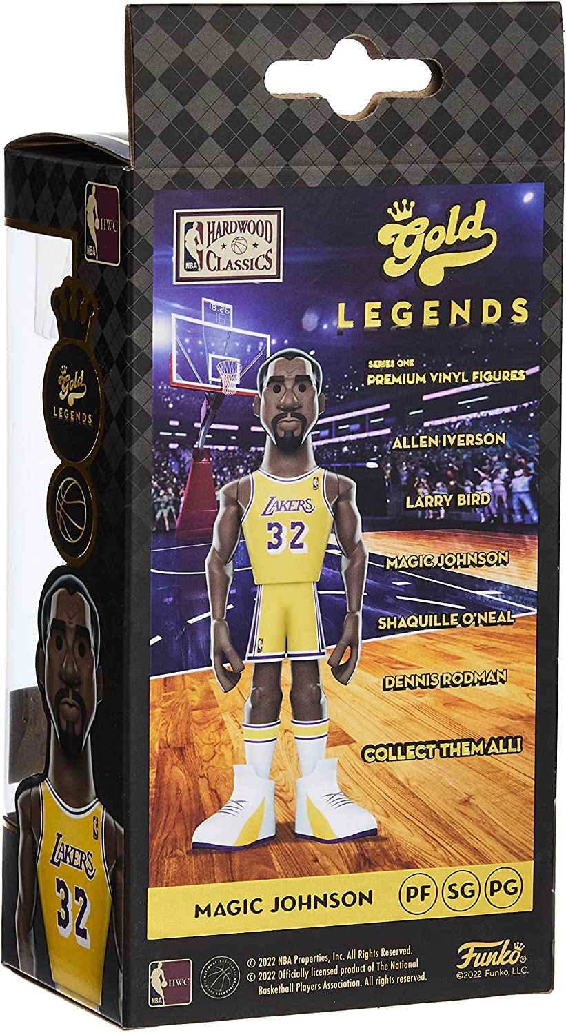 Funko 57755 Gold 5" NBA LG: Lakers- Magic Johnson w/Chase, Multicolor
