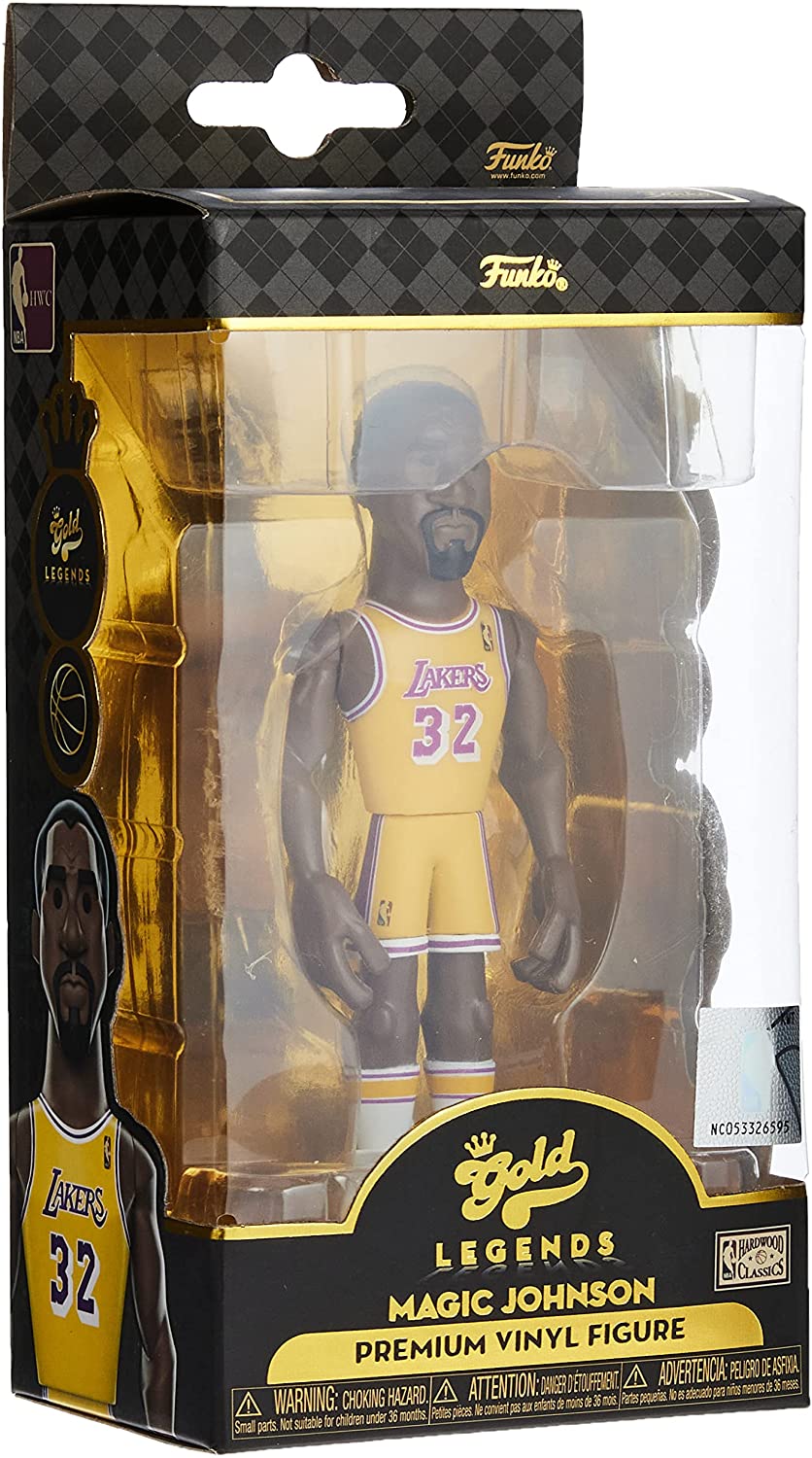 Funko 57755 Gold 5" NBA LG: Lakers- Magic Johnson w/Chase, Multicolor