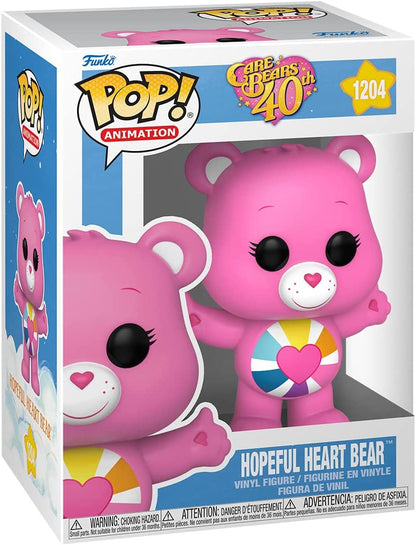 Funko POP! Animation: CB40- Hopeful Heart Bear - Glow In the Dark CH - Care Bears - Collectable Vinyl Figure - Gift Idea - Official Merchandise - Toys for Kids & Adults - TV Fans One Size