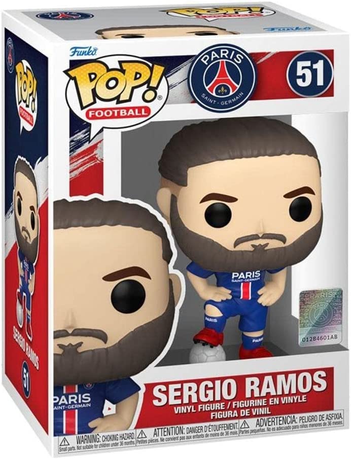 Funko POP! Football: PSG - Sergio Ramos - Paris Saint-Germain - Collectable Vinyl Figure - Gift Idea - Official Merchandise - Toys For Kids & Adults - Sports Fans - Model Figure For Collectors