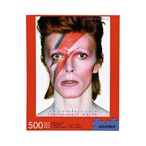 AQUARIUS David Bowie Aladdin Sane Puzzle (500 Piece Jigsaw Puzzle) - Glare Free - Precision Fit - Officially Licensed David Bowie Merchandise & Collectibles - 14 x 19 Inches