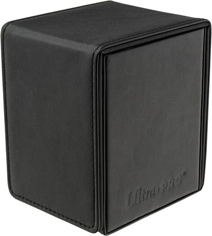 Ultra Pro - Vivid Alcove Flip Card Deck Box (Black) - Stores & Protects Up To 100 Standard Size Collectible Cards, Baseball Cards, Gaming Cards, Sports Cards or Any Standard Size Cards In Collections