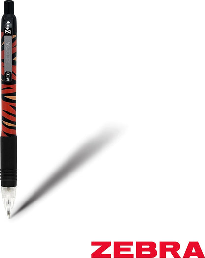 Zebra Pen Z-Grip Animal Retractable Ballpoint Pen, Medium Point, 1.0mm, Black Ink, Tiger Print Barrel, 1-Pack Black Ink Z-Grip Animal Tiger