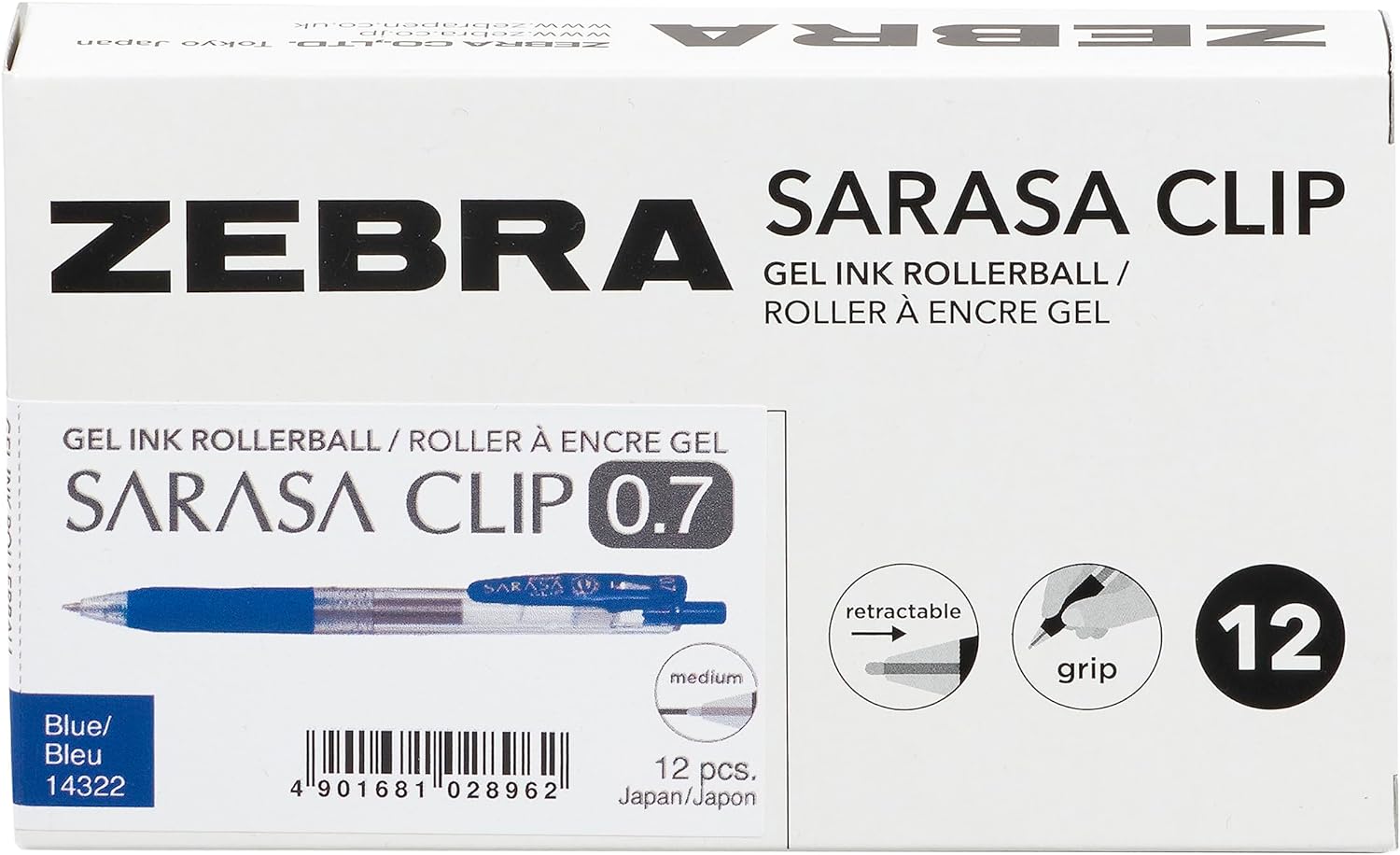 Zebra 0.7 mm Sarasa Clip Gel Ink Pen