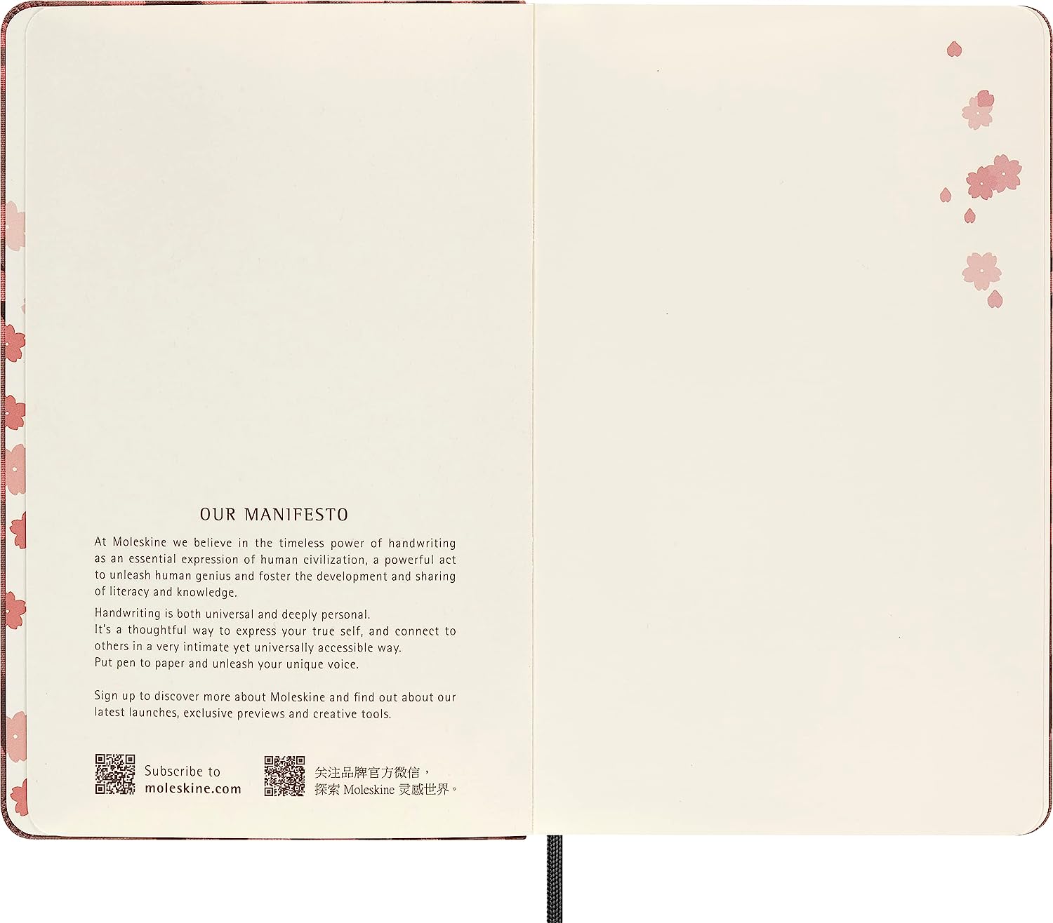 Moleskine - Limited Edition Notebook, Sakura Notebook with Themed Graphics, Ruled Layout and Fabric Hard Cover, Size Large 13x21cm, 240 pages Ruled Notebook Large