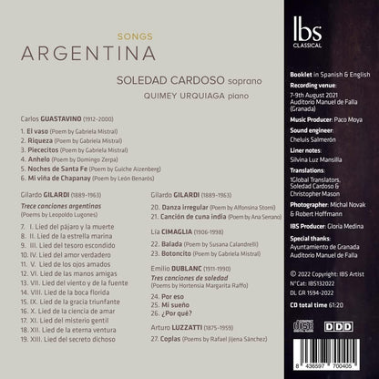 Soledad Cardoso: Argentina Songs