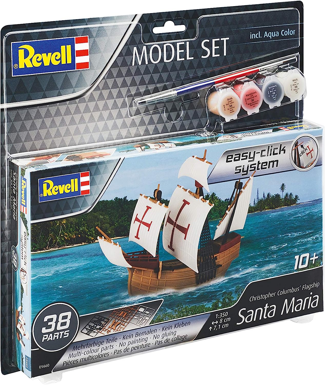 Revell 65660 Santa Maria (Easy-Click) Model Set Kit, Multicoloured, 1/350