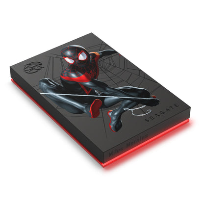 Seagate FireCuda Miles Morales Special Edition, 2 TB, External Hard Drive - USB 3.2 Gen 1, customizable LED RGB lighting Red, with Rescue Services (STKL2000419) Miles Morales - HDD 2TB PC/Xbox/PS4/PS5