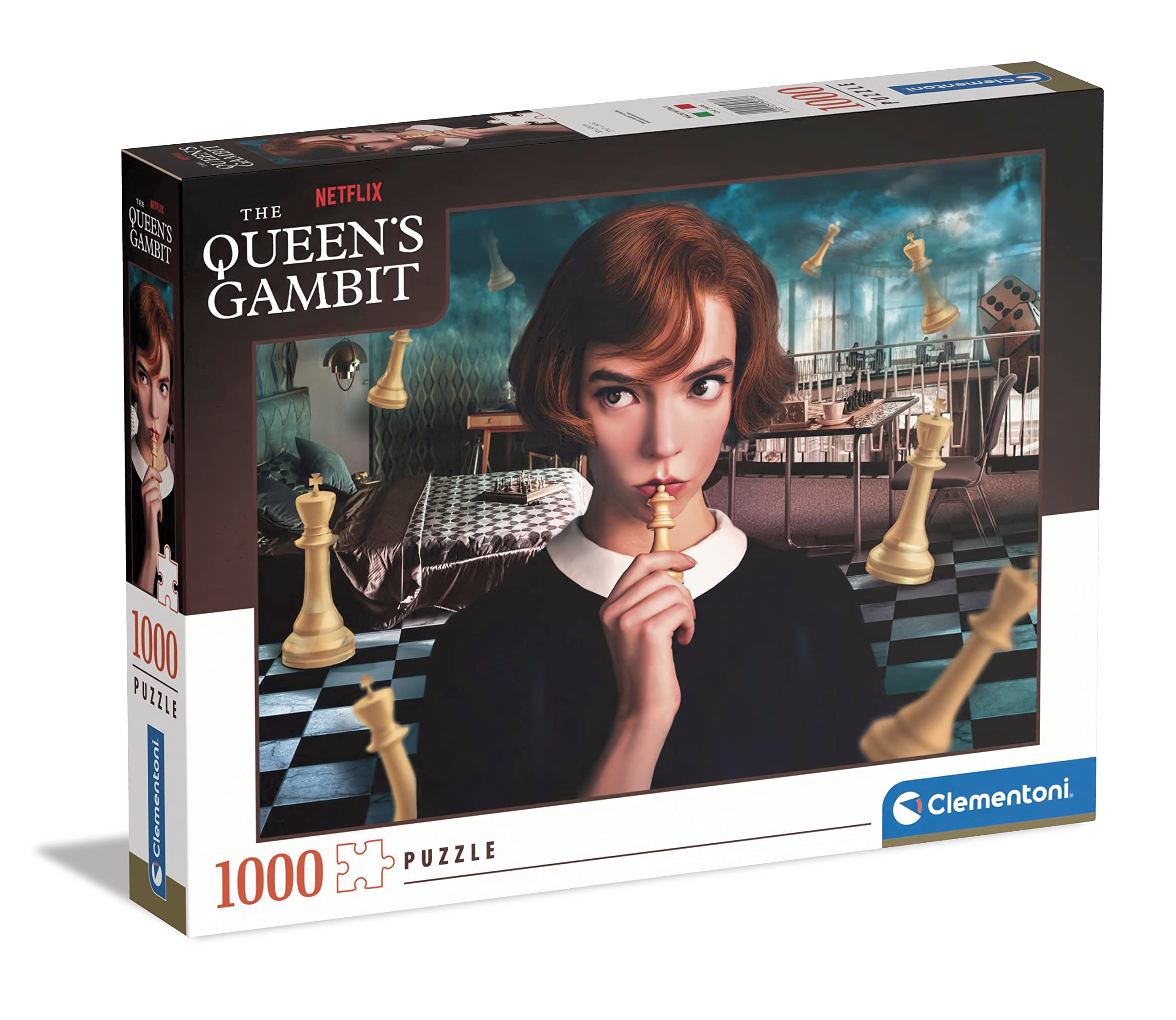 Clementoni Queen's Gambit Gambit-1000 Adult Pieces, Netflix-Made in Italy Jigsaw Puzzle, Multicolor, 39698 1000, Multi-Coloured, Standard