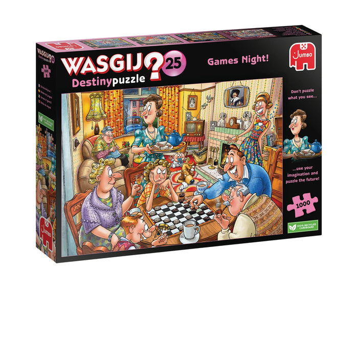 Jumbo, Wasgij Destiny 25, Games Night, Puzzles for Adults, 1000-Piece &, Wasgij Original 41 Restore Store!, Jigsaw for Adults, 1000 piece puzzle + Wasgij Original 41 Restore Store