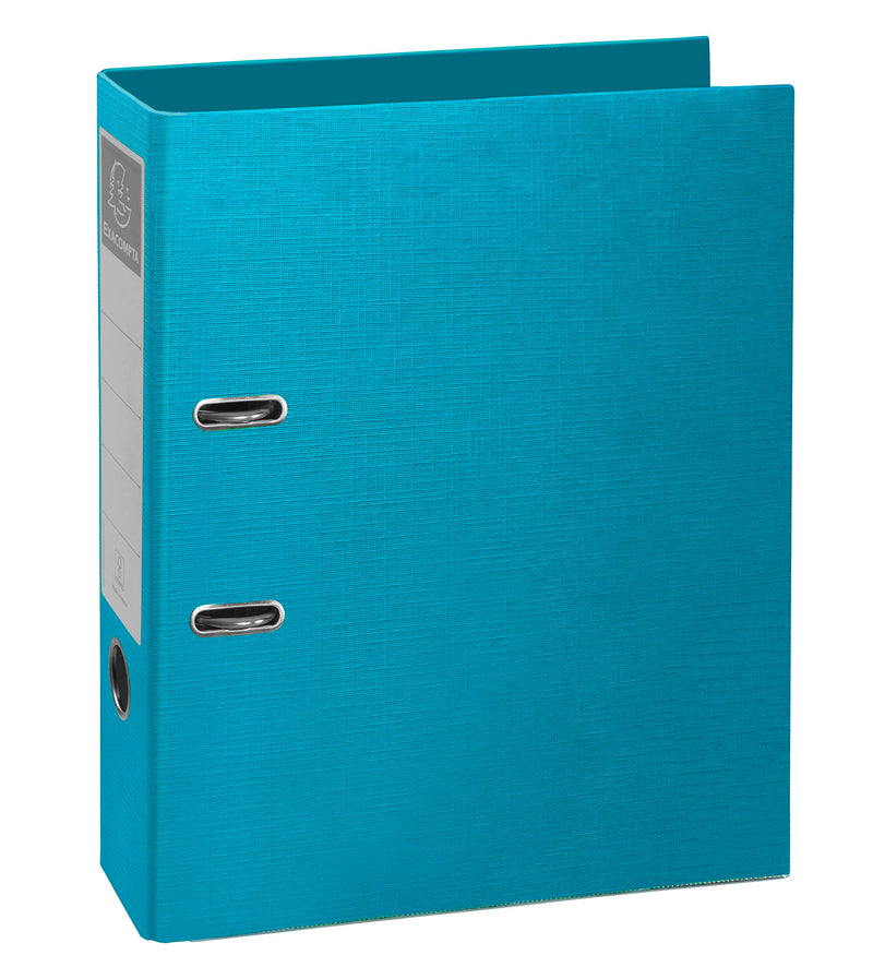 Exacompta - Ref. 53652E - 1 Teksto Prem'Touch lever arch file - 80 mm spine - 80 mm mechanism - gripping eyelet - external dimensions 32 x 29 cm - A4 file format - turquoise colour