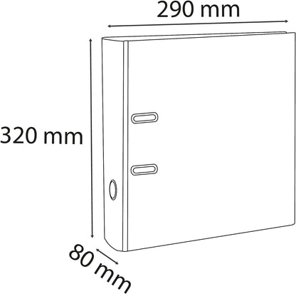 Exacompta - Ref. 53654E - 1 Teksto Prem'Touch lever arch file - back 80 mm - mechanical 80 mm - gripping eyelet - external dimensions 32 x 29 cm - format to file A4 - Colour gray