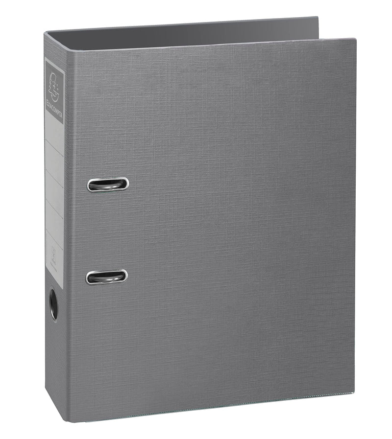 Exacompta - Ref. 53654E - 1 Teksto Prem'Touch lever arch file - back 80 mm - mechanical 80 mm - gripping eyelet - external dimensions 32 x 29 cm - format to file A4 - Colour gray