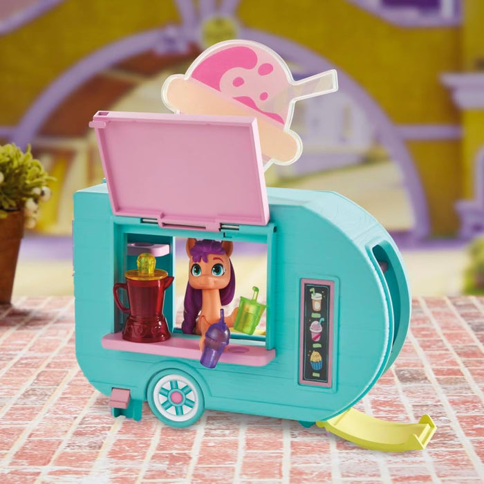 My Little Pony Toys Sunny Starscout Smoothie Truck Doll, Hoof to Heart Pony Small Dolls