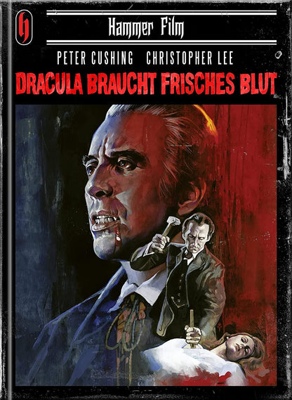 Dracula braucht frisches Blut - Cover B (Uncut Limited Mediabook, Hammer Film-Edition) [Blu-ray]