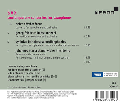 Sax: Contemporary Concertos for Saxophone