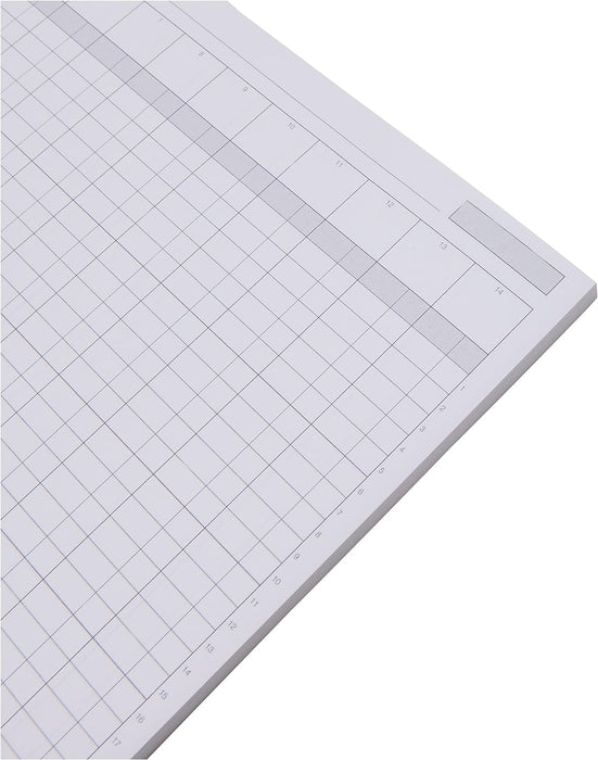 Rexel Twinlock Variform Multi-Ring Binder V8 Cash Refill Sheets 14 Columns , White (Pack of 75